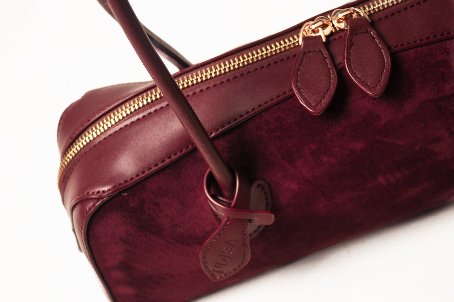 RIZA BAG - BURGUNDY SUEDE