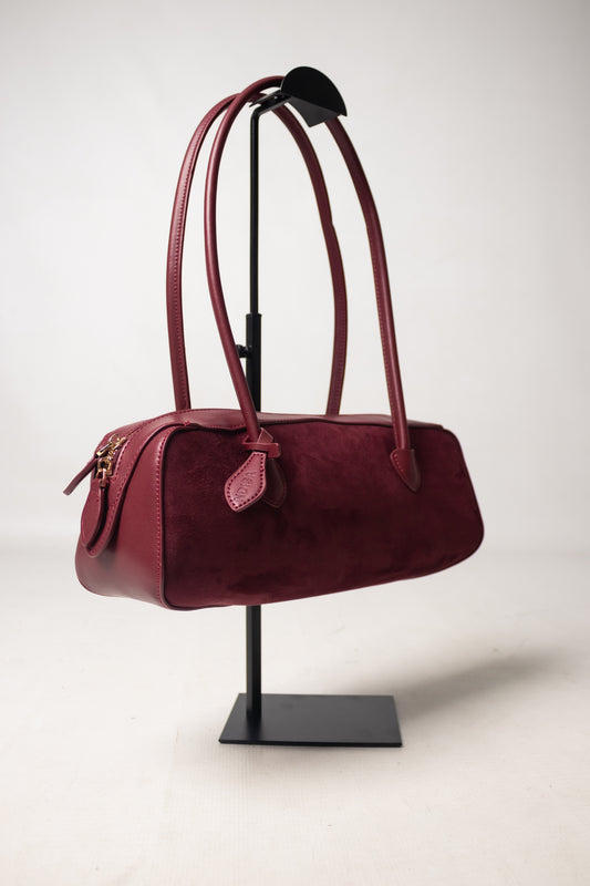 RIZA BAG - BURGUNDY SUEDE
